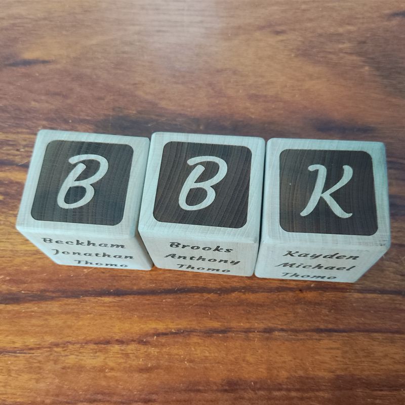 生日礼物木质六方激光刻字